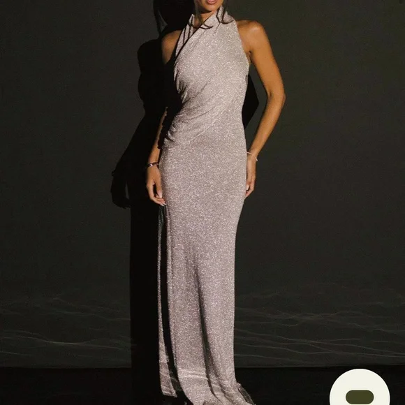 green emerald velvet dress Nash Diamante Off Shoulder Maxi Dress / Navy | Meshki